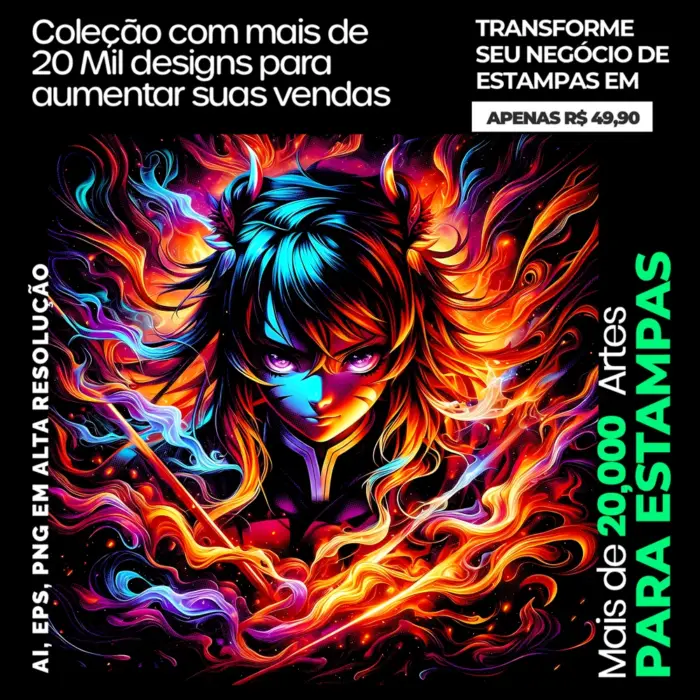 20.000+ artes Animes Para Sublimação Serigrafia Vinil