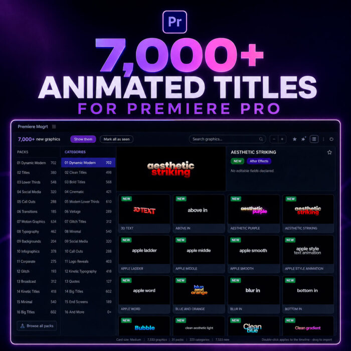 Pacote De Edição De Vídeo Premiere Pro